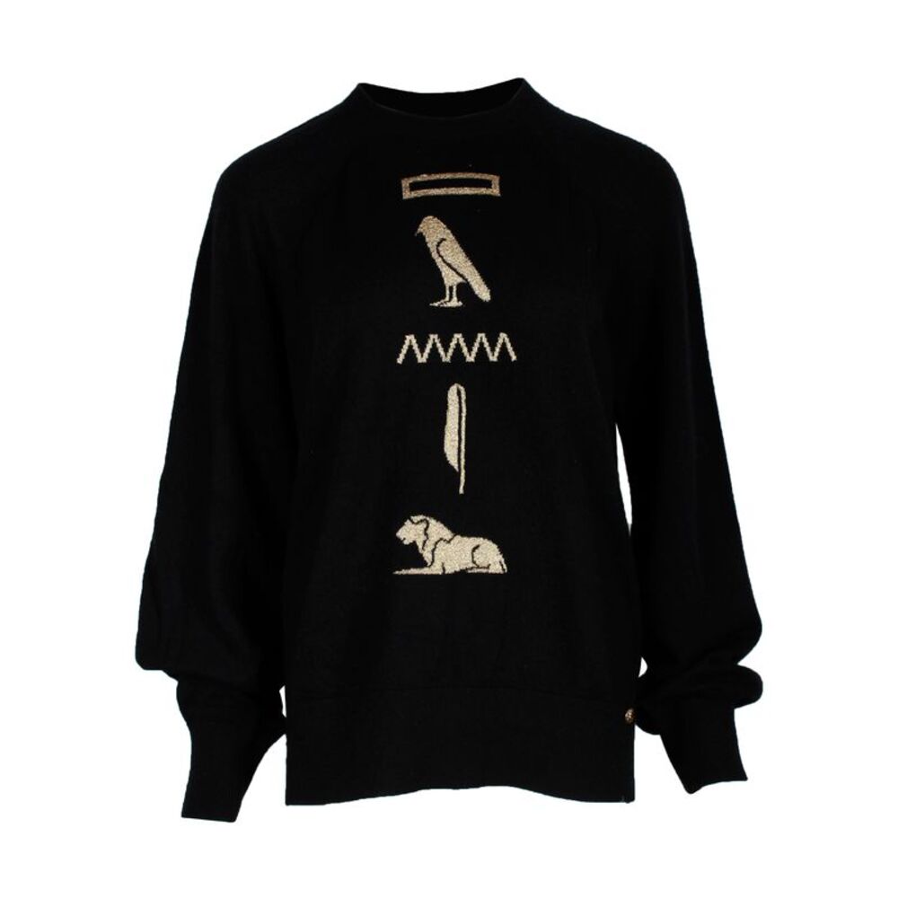 Chanel Hieroglyphic Sweater in Black Cashmere
